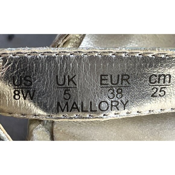 Naturalizer Gold Snake Skin Mallory Ankle Strap Platform Heel Sz 8W - New - Picture 10 of 12